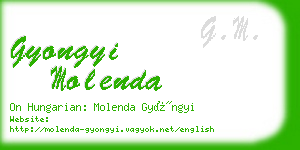 gyongyi molenda business card